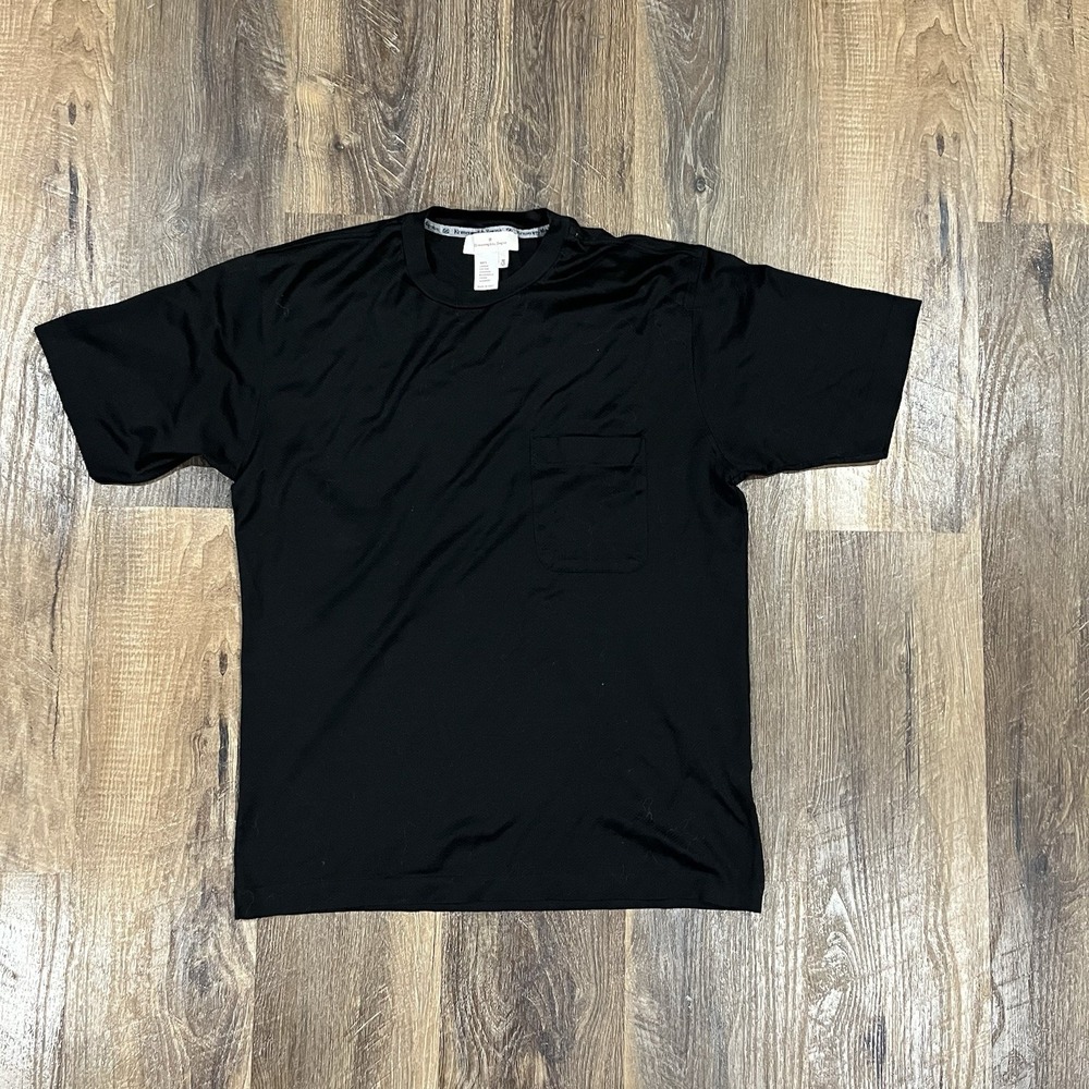 Ermenegildo Zegna T Shirt Men's Sz 50 Pocket Tee Black Crewneck Made in Italy M